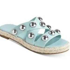 NEW Marc Fisher Prisca Ball-studded Espadrille Sandals